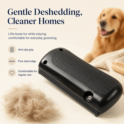 GentleGrip Pet Deshedding Comb for Dogs & Cats