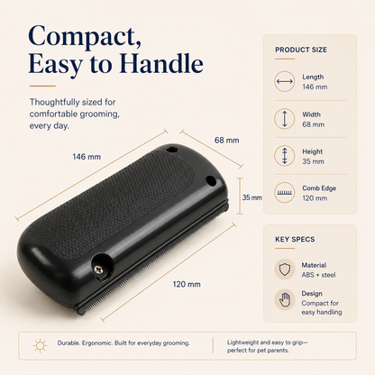 GentleGrip Pet Deshedding Comb for Dogs & Cats