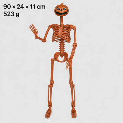 Poseable Halloween Skeleton Figures – Skeleton & Pumpkin-Head Styles